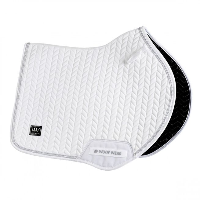 Woof Wear Herringbone Close Contact Saddle Pad (White)