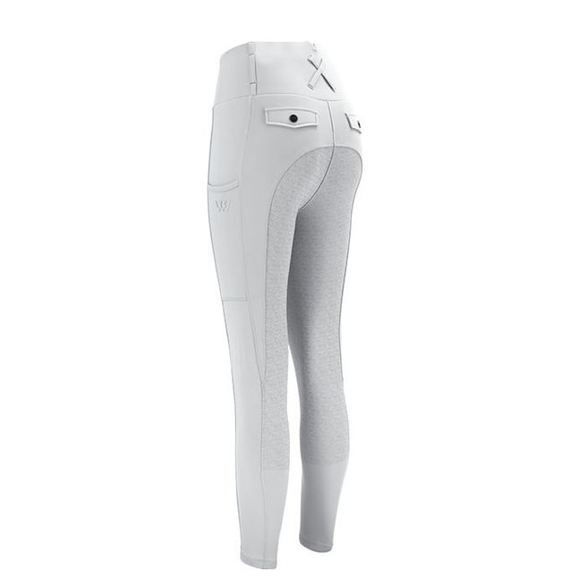 Woof Wear Ladies Competition Riding Tights - Full Seat (White)