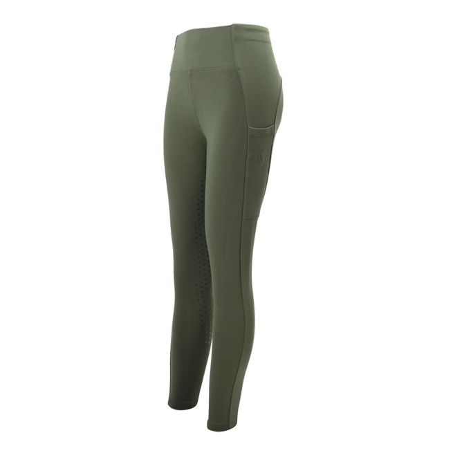 Woof Wear Ladies Winter Riding Tights - Full Seat (Olive)