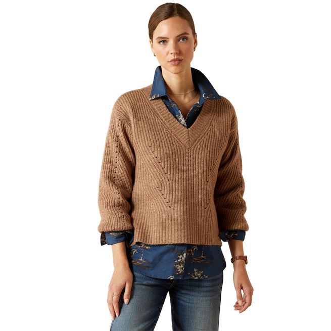 Ariat Women's Blaydon Sweater (Woodsmoke Heather)