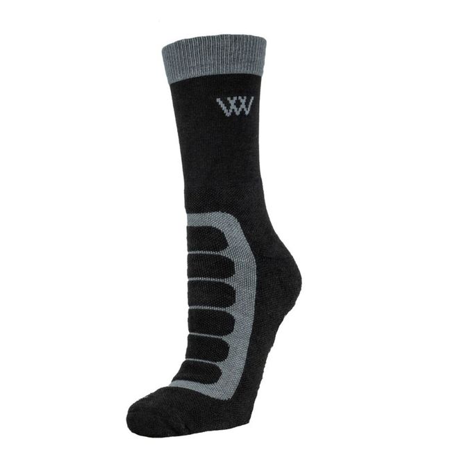 Woof Wear Short Bamboo Tech Riding Sock (Black/Grey)