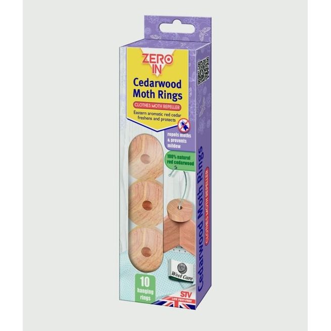 Zero In Cedarwood Moth Rings (10pk)