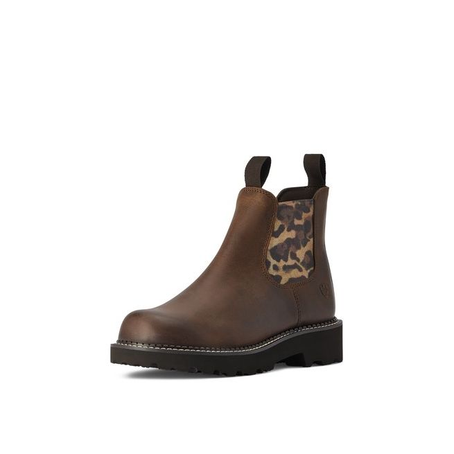 Ariat Women's Fatbaby Twin Gore Western Boot (Distressed Tan)