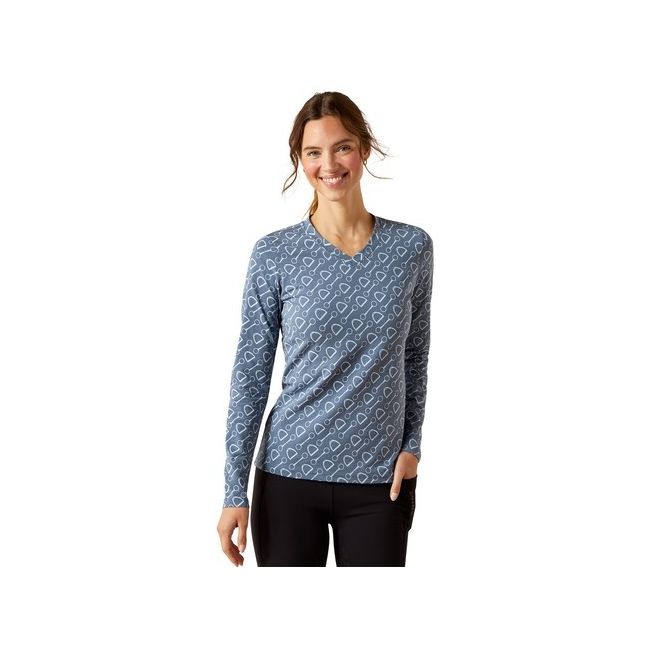 Ariat Women's Hardware Print T-Shirt (China Blue)