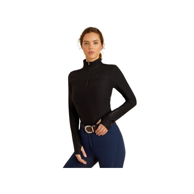 Ariat Women's Lowell 3.0 1/4 Zip Baselayer (Black)
