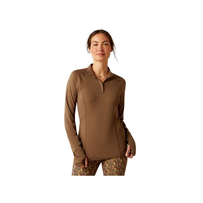 Ariat Women's Lowell 3.0 1/4 Zip Baselayer (Canteen)