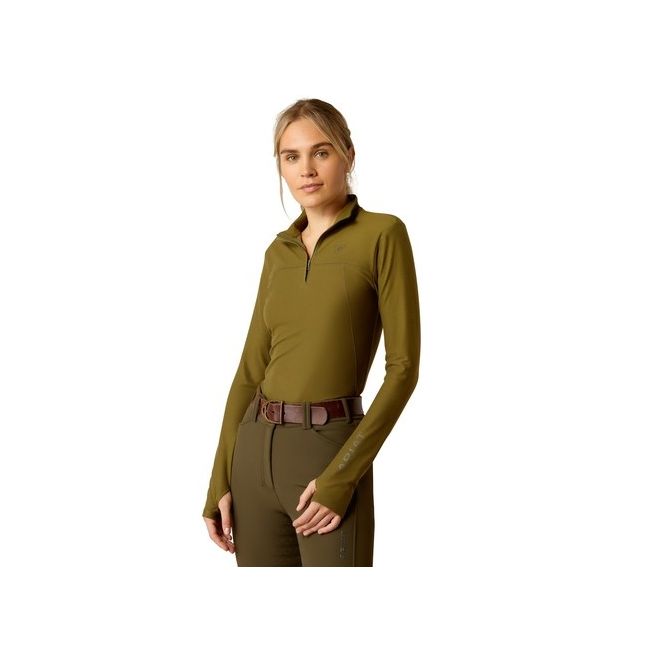 Ariat Women's Lowell 3.0 1/4 Zip Baselayer (Winter Moss)