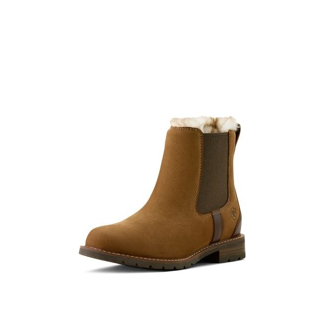 Ariat Women's Wexford Sherpa Waterproof Boot (Amber Brown)