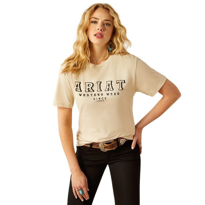 Ariat Womens Ariat Western Wear T-Shirt (Natural)