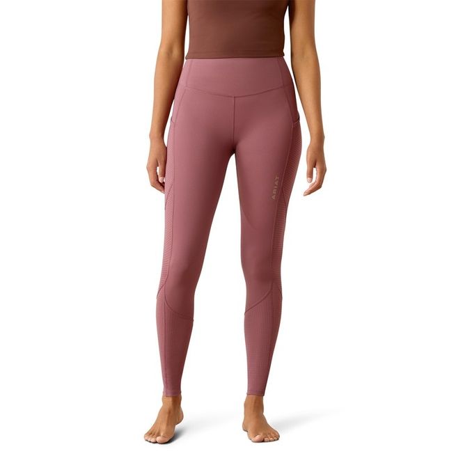 Ariat Womens Breathe EOS Half Grip Riding Tights (Tulipwood)