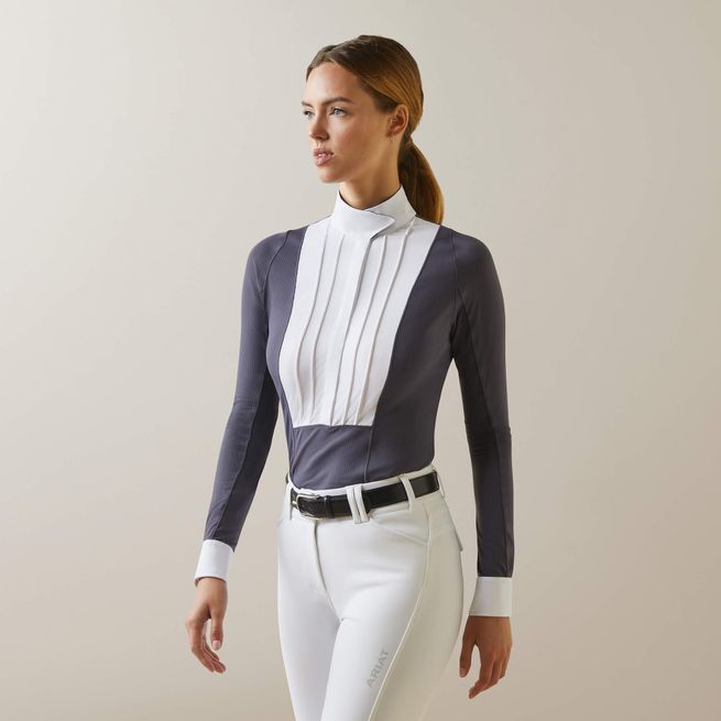Ariat Womens Luxe Long Sleeve Show Shirt (Periscope)