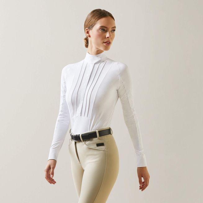 Ariat Womens Luxe Long Sleeve Show Shirt (White)