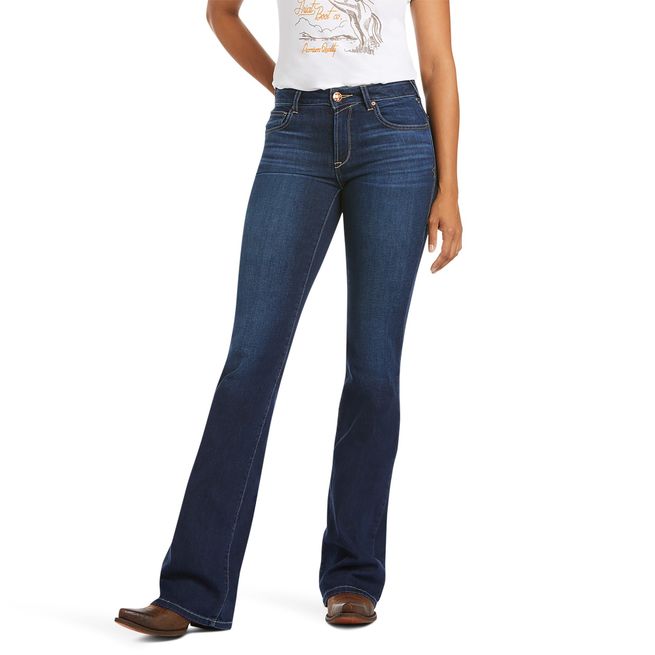 Ariat Womens Ultra Stretch Perfect Rise Katie Flare Jeans (Maya Blue)
