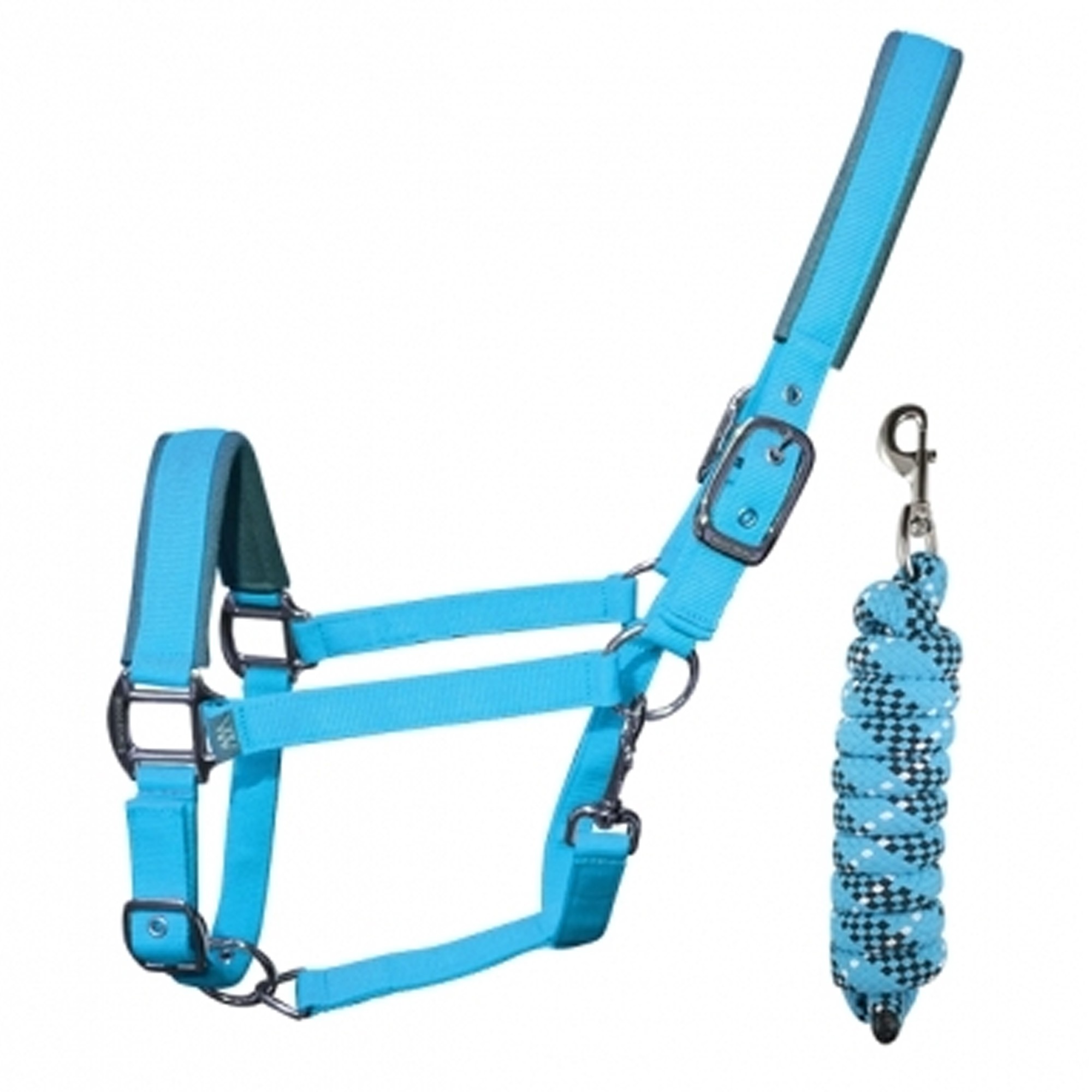 Woof Wear Head Collar and Lead Rope Colour Fusion Turquoise Wychanger