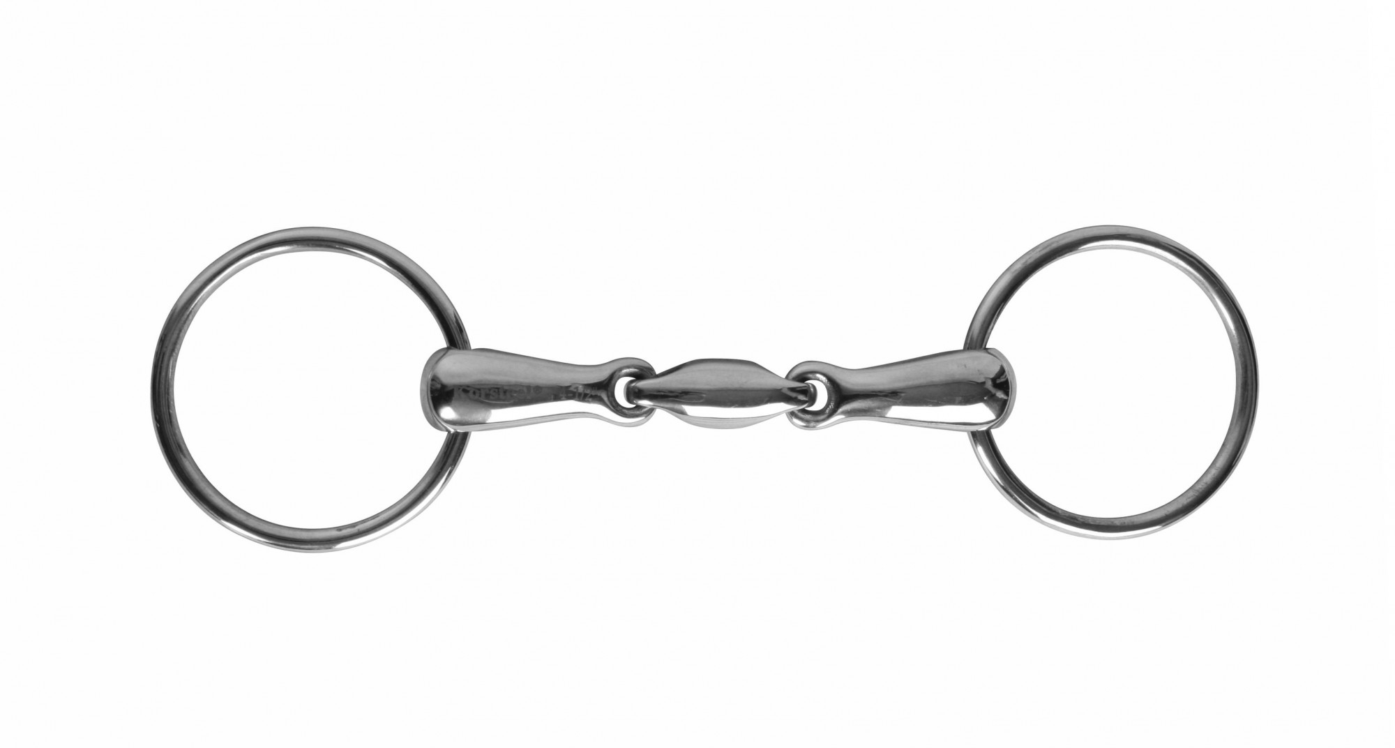 JP KORSTEEL Blue Steel Jointed Eggbutt Horse Snaffle Bit, 5-in