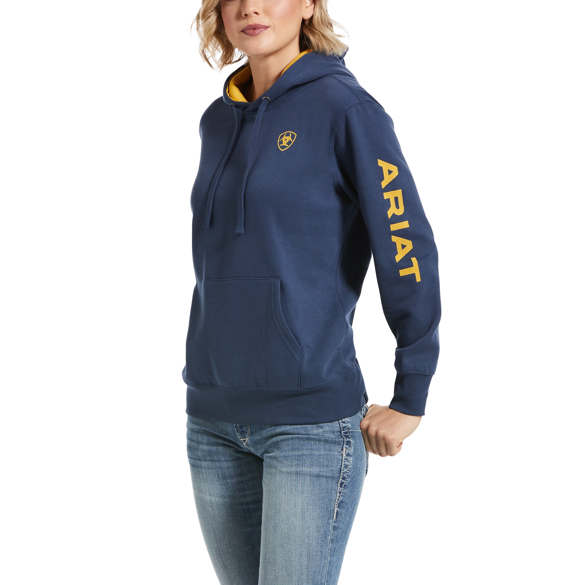 Women's Ariat Navy Shield With Logo Hoodie #10041679