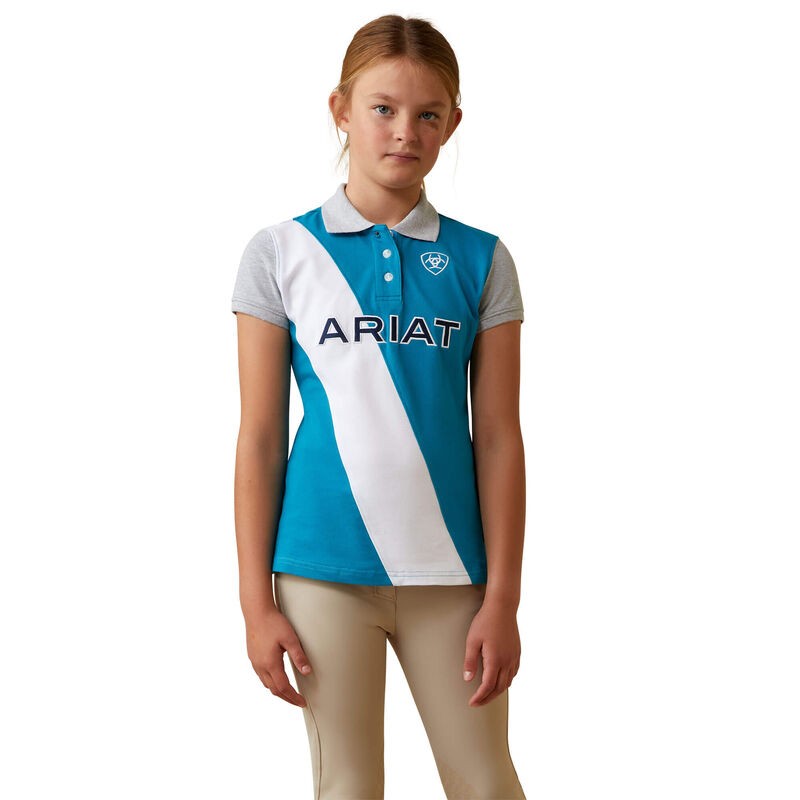 Ariat Youth Taryn Polo Mosaic Blue Wychanger Barton