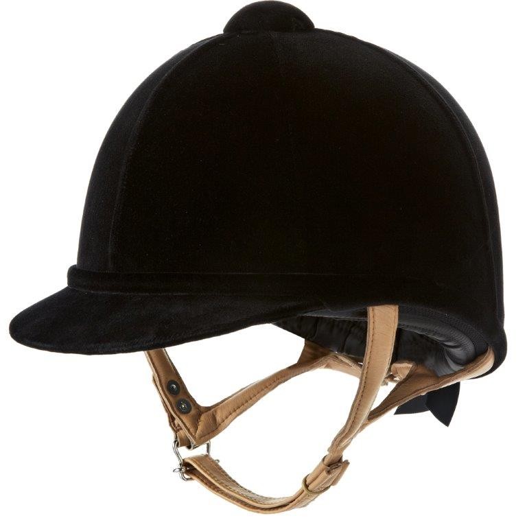Charles Owen Fian Velvet Riding Hat Black Wychanger Barton