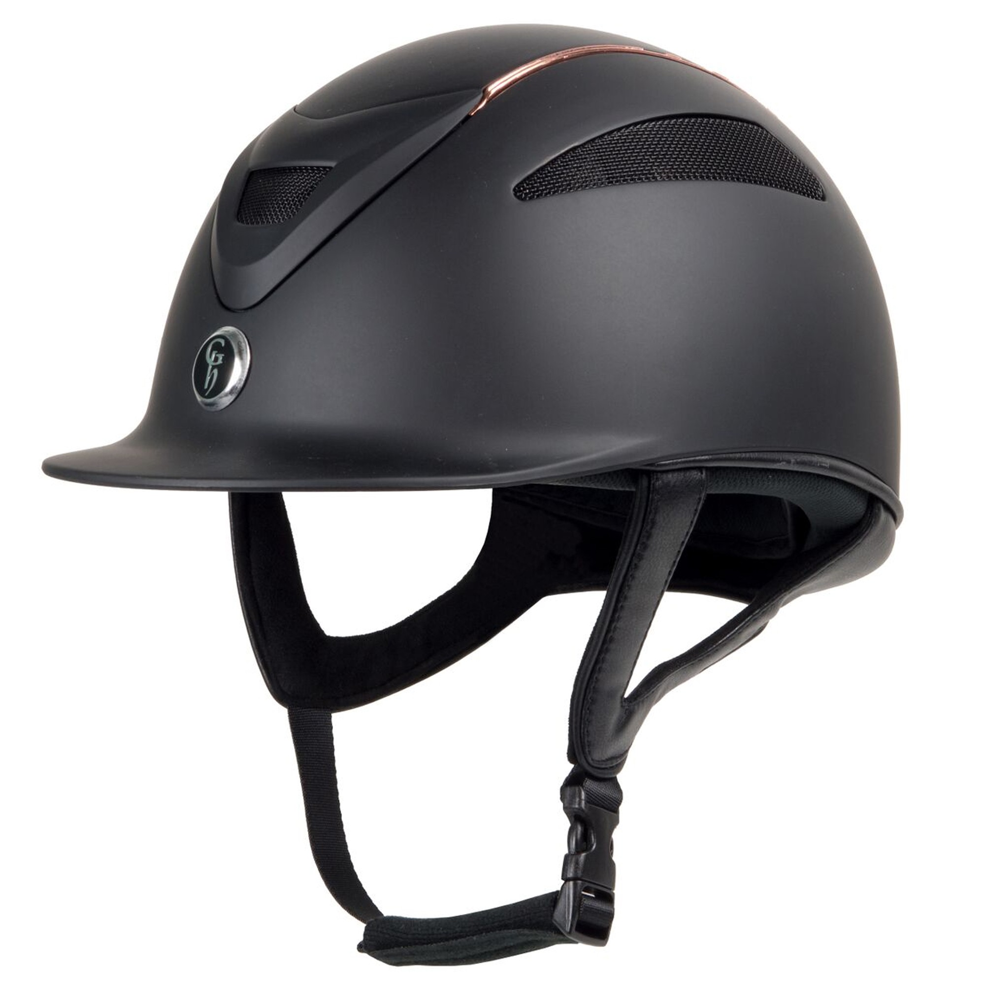 Gatehouse Conquest MKII Riding Hat in Black and Rose Gold Wychanger