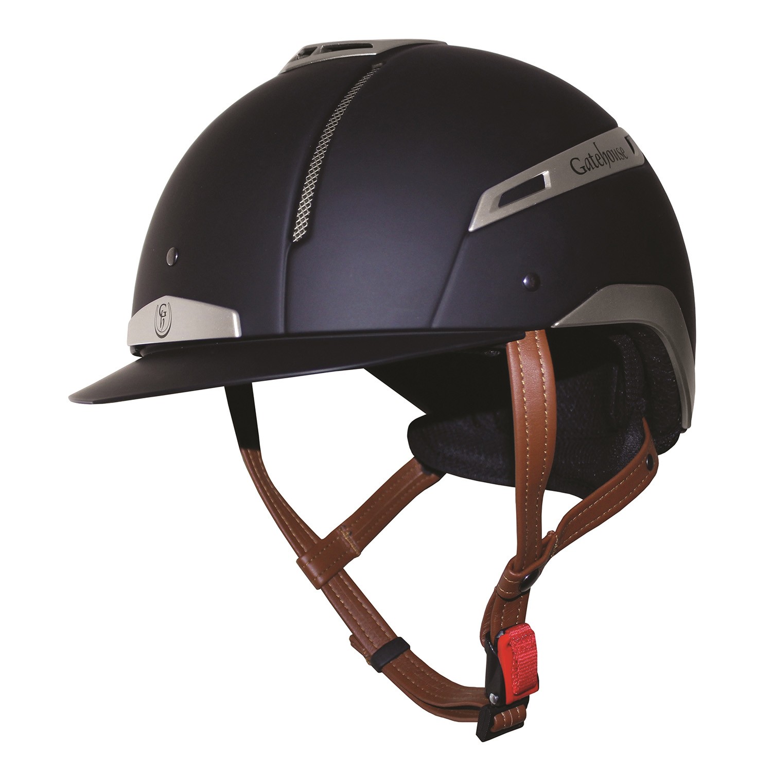 Gatehouse Volare Riding Hat in Navy/Silver Wychanger Barton
