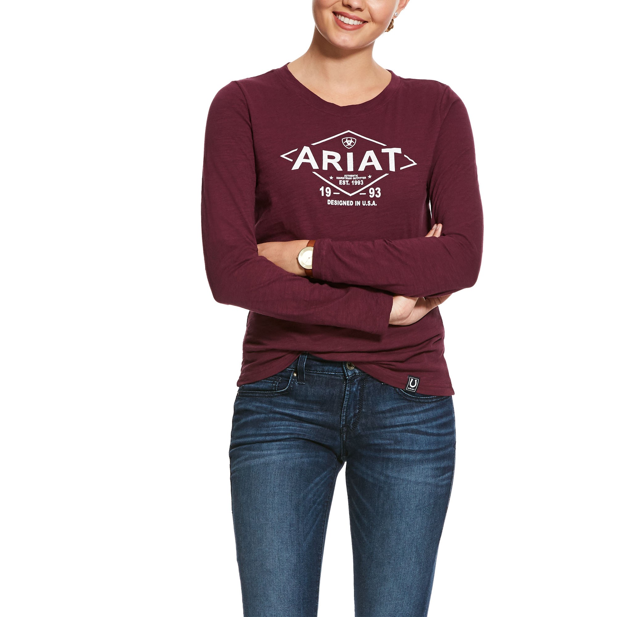 Ariat Women's Tile Logo Long Sleeve TShirt Wychanger Barton