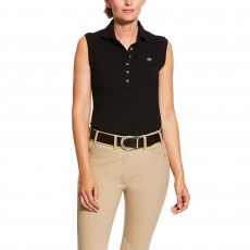 Ariat Women's Sleeveless Prix Polo 2.0 (Black)