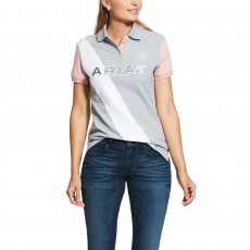 Ariat Women's Taryn Polo (Heather Gray/Bridal Rose)