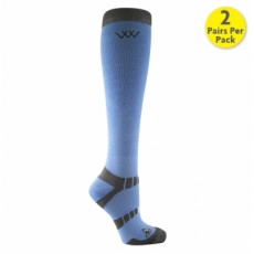 Woof Wear Bamboo Waffle Long Riding Sock (Blue)