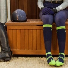 Woof Wear Winter Riding Socks (Navy/Lime)