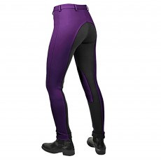 Saddlecraft Child Two-Tone Jiggy Jodhpurs (Purple & Black)