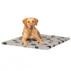 Danish Design Fleece Paw Blanket (Grey)