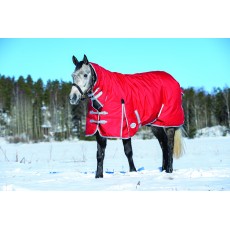 Weatherbeeta Comfitec Classic Turnout Rug Combo Neck 300g Heavyweight (Red/Silver/Navy)