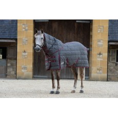 Weatherbeeta ComfiTec - PP Channel II Stable Rug - Detach Neck - Medium (Grey/Burgundy)