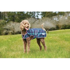 Weatherbeeta Comfitec Premier Free Parka Deluxe Dog Coat Medium (Navy/Light Blue/Purple Plaid)