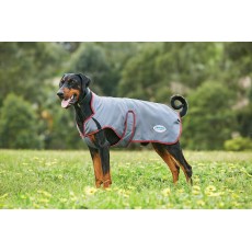 Weatherbeeta Comfitec Windbreaker Free Parka Deluxe Dog Coat (Grey/Burgundy)
