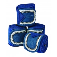 Weatherbeeta Fleece Bling Bandage 4 Pack (Navy)