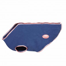 Weatherbeeta Fleece Zip Dog Coat (Navy/Red/White)