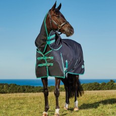 Weatherbeeta Green-Tec 900D Turnout Detach Neck 220g Medium (Black/Bottle Green)