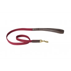 Weatherbeeta Leather Plaited Dog Lead (Brown/Maroon)