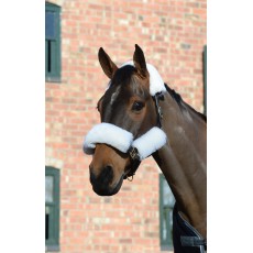 Weatherbeeta Merino Sheepskin Headcollar Set 4 Piece (White)