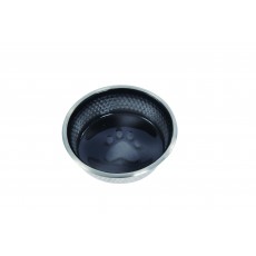 Weatherbeeta Non-Slip Stainless Steel Silicone Bone Pet Bowl (Dark Grey)