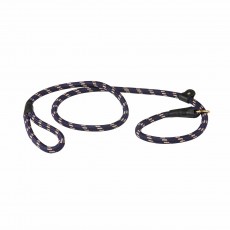 Weatherbeeta Rope Leather Slip Dog Lead (Navy/Brown)