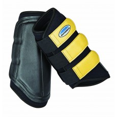 Weatherbeeta Single Lock Brushing Boots (Black/Mustard Yellow)