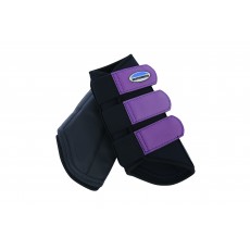Weatherbeeta Single Lock Brushing Boots (Black/Purple Penant)