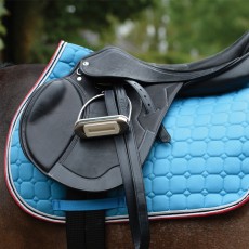 Saxon Coordinate Quilted All Purpose Saddle Pad (Blue/Navy/Berry)