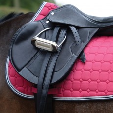 Saxon Coordinate Quilted All Purpose Saddle Pad (Pink/Navy/White)