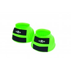 Saxon Double Tape PVC Ribbed Bell Boots (Lime Green)