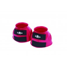 Saxon Double Tape PVC Ribbed Bell Boots (Pink)