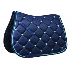 Saxon Dove All Purpose Saddle Pad (Navy/Light Blue)