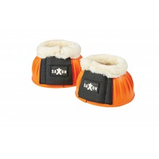 Saxon Fleece Trim Rubber Bell Boots (Orange/White)